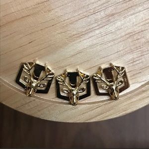 Reserved - 3 gold deer charms